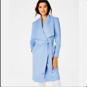 Cole Haan Jackets Coats Cole Haan Signature Ice Blue Wool